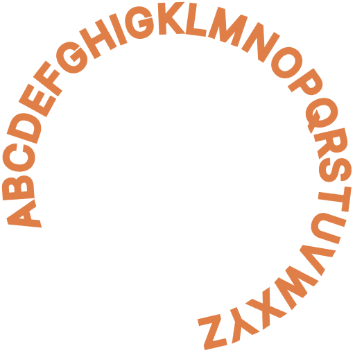 EtymoLogos curve text logo part